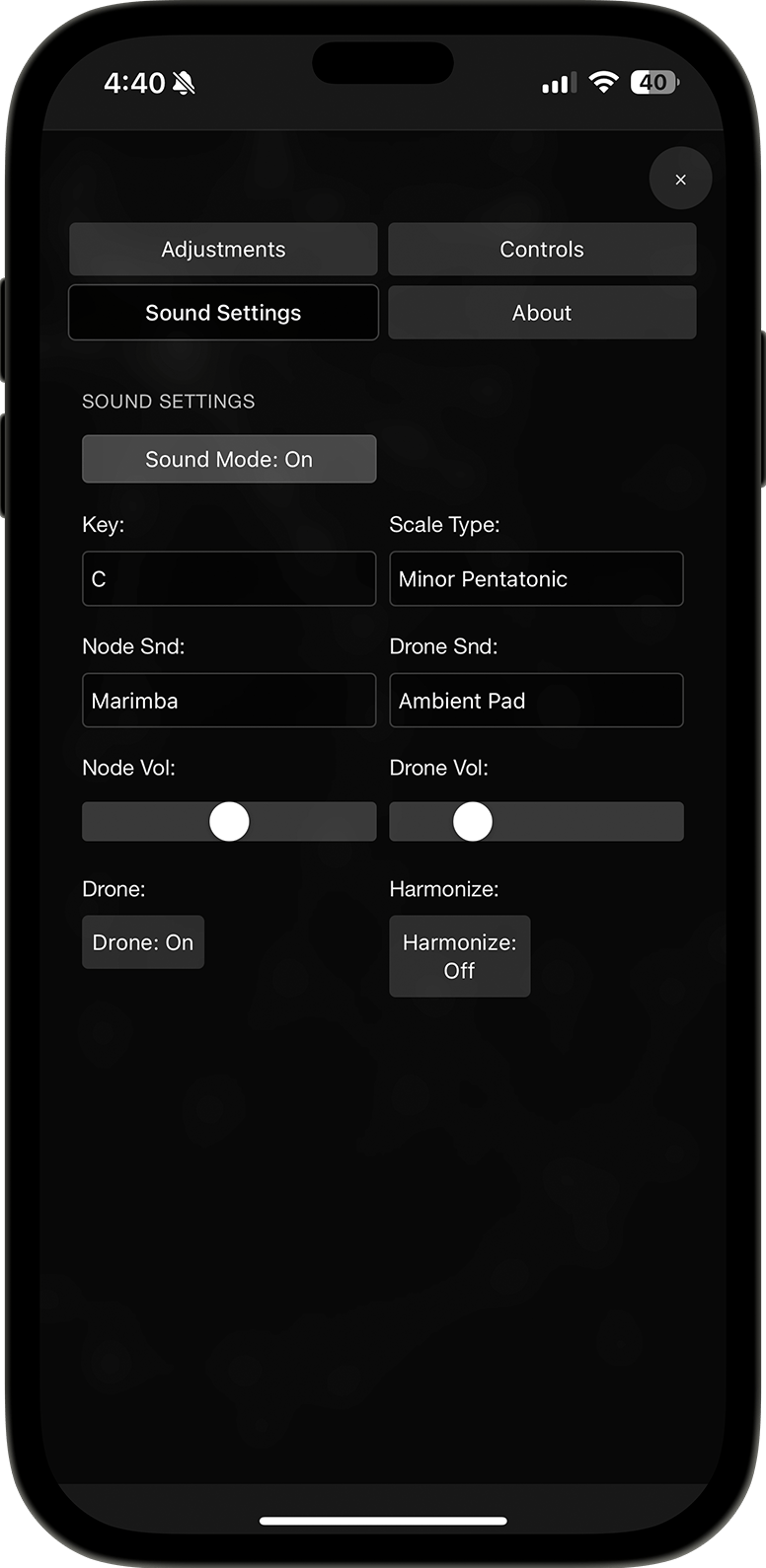 Node Playground Menu