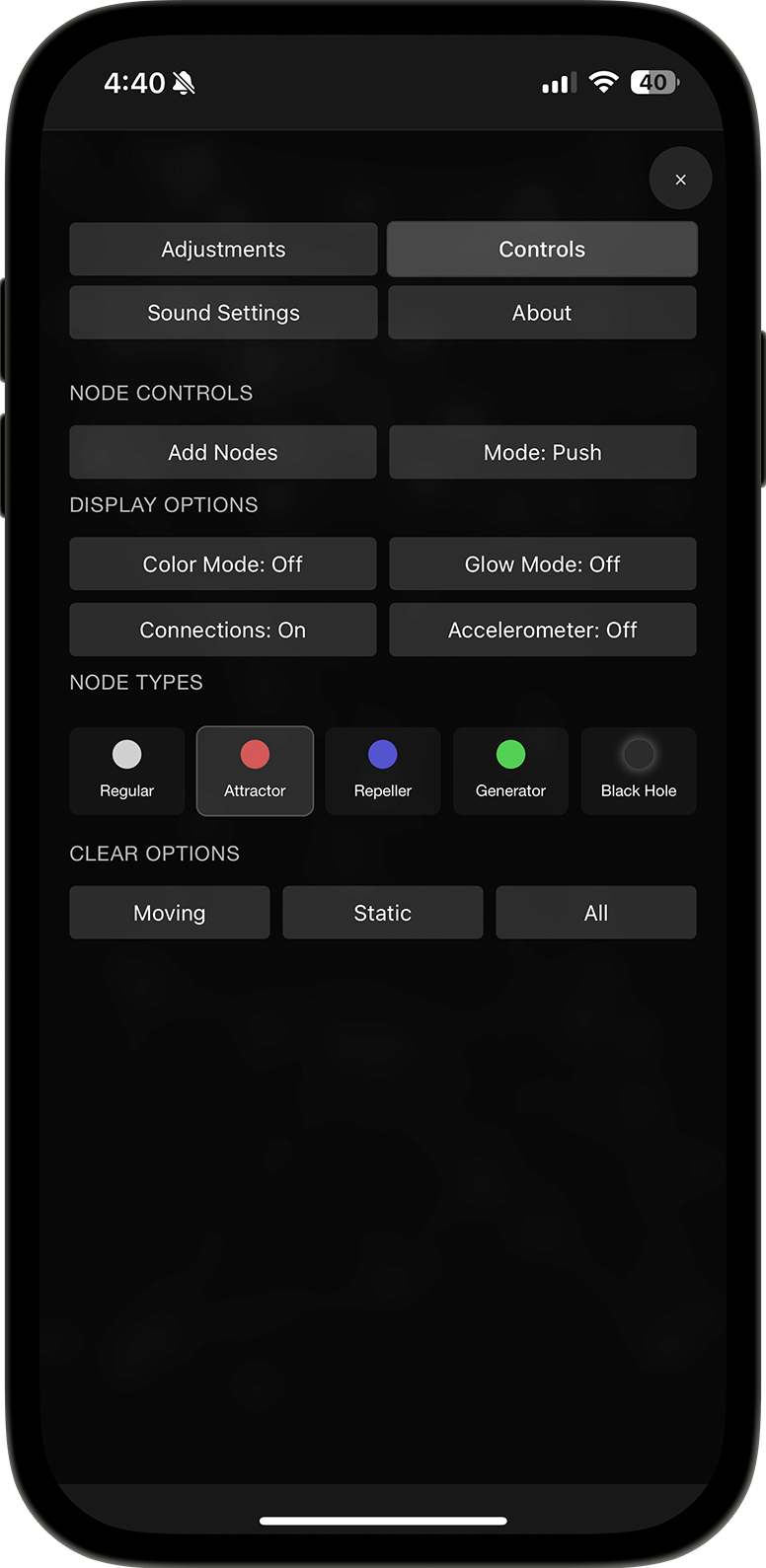 Node Playground Settings
